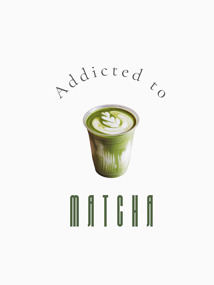 Addicted to Matcha — Bold Typography Green Tea Wall Art Print by MoodsOfMine