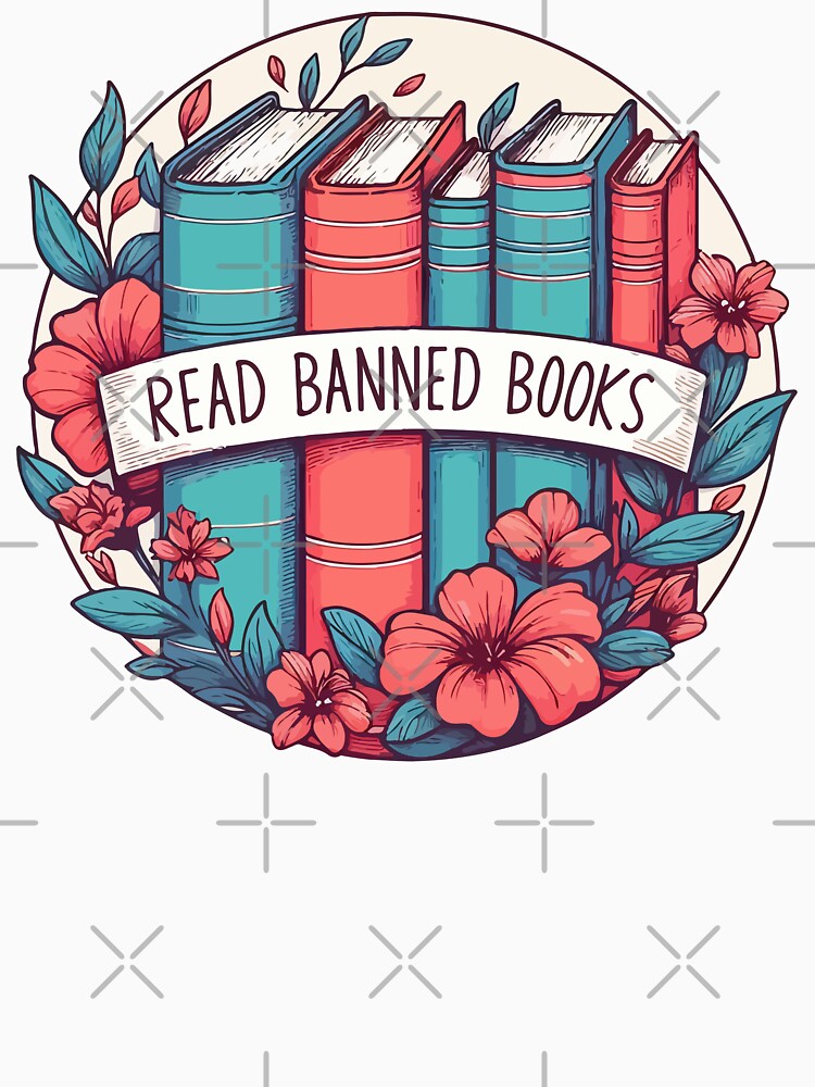 Read Banned Books Floral by TomFrontierArt