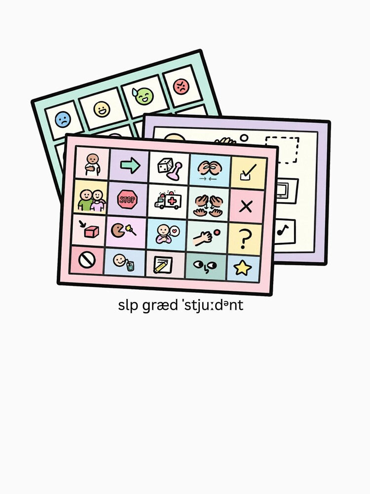 Cute SLP Grad Student AAC Sticker | Speech Language Pathology IPA Design by More-Than-R