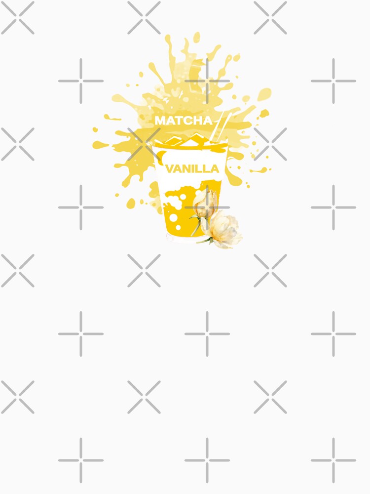 Vanilla Matcha Shirt | Vanilla Iced Matcha Latte | Minimalist Cafe Aesthetic Gift MAIN TAG by unique art and design