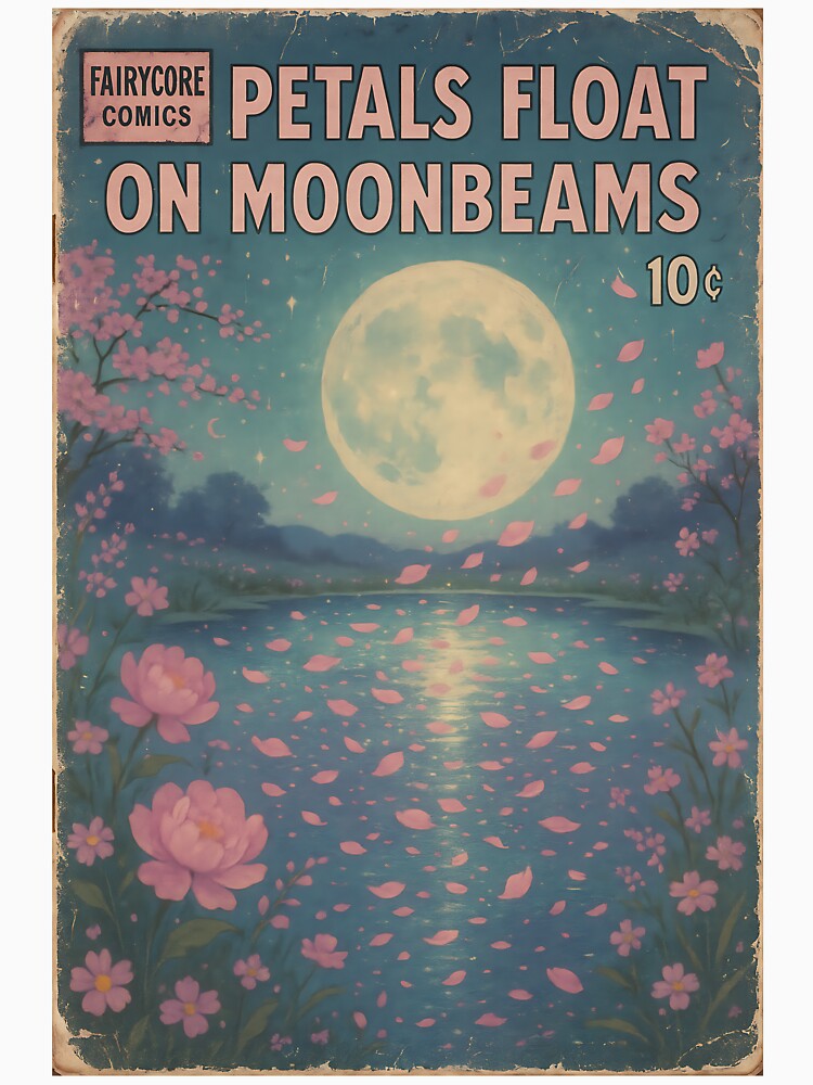 Dreamy Fairycore Art: Petals float on moonbeam by bapupa