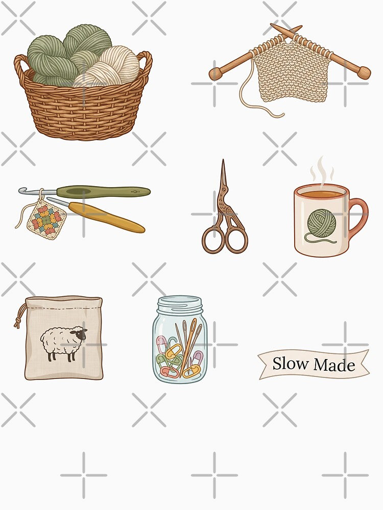 Cozy Fiber Artist Aesthetic Yarn Crafter Crochet and Knitting Art Pack by Osmose-Studio ⭐⭐⭐⭐⭐
