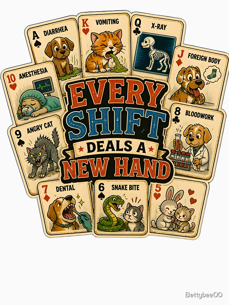 Every Shift Deals a New Hand Funny Veterinary Playing Cards | Veterinarian Gift by Bettybee00