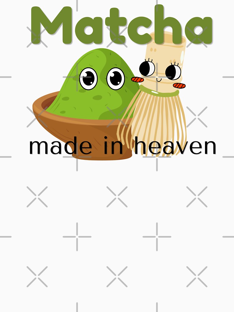 Matcha Made in Heaven Cute Cartoon | Aesthetic Green Tea Pun by Niji Hibana