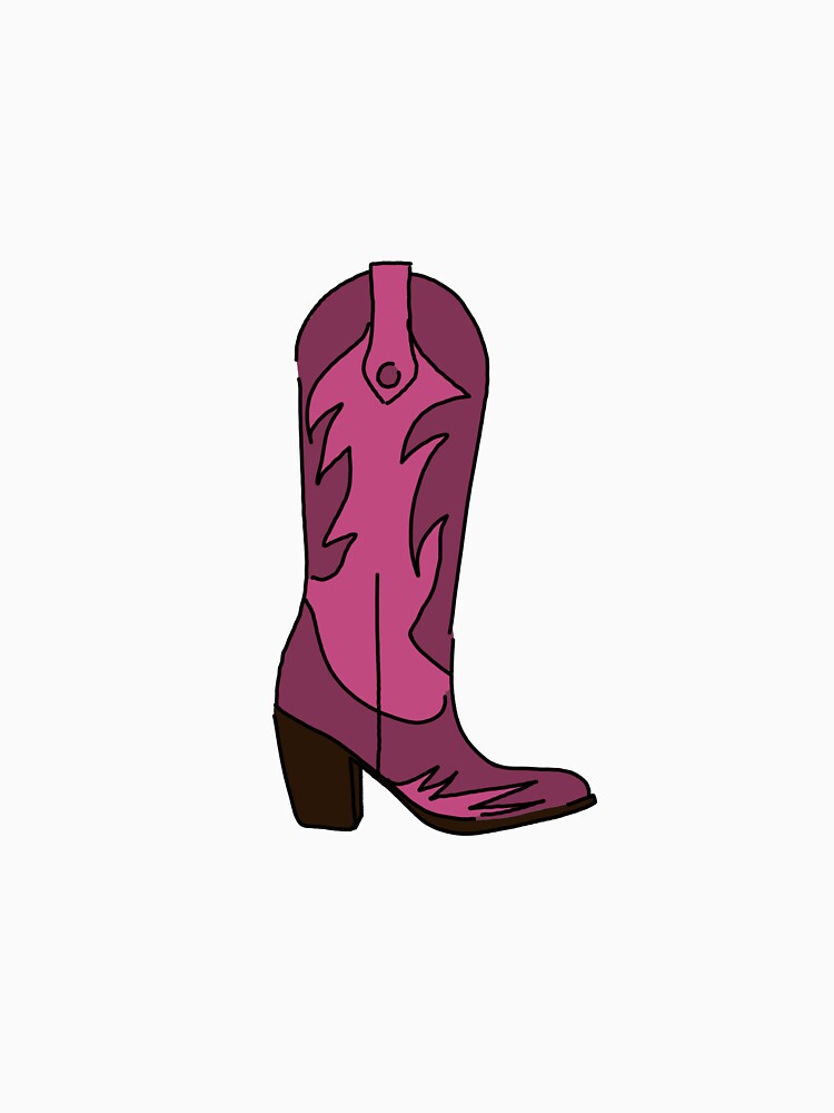 Pink Cowgirl Boots for Girls – Cute Western Cowboy Boot Illustration by Rosadraws