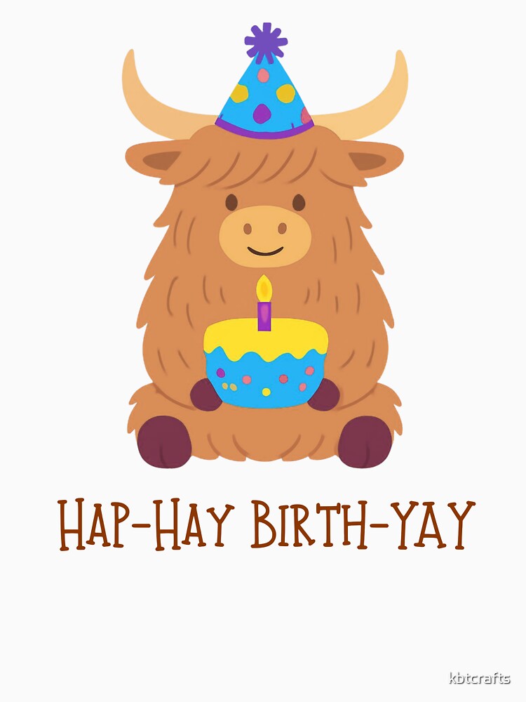 hap-hay birth-yay highland cow birthday by kbtcrafts