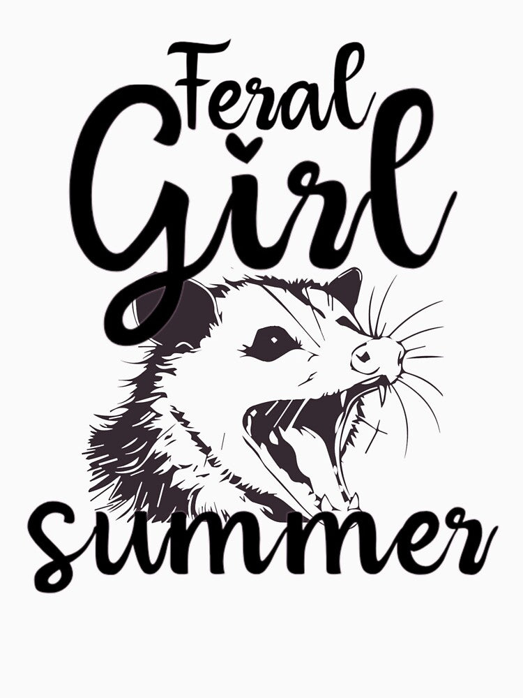 Feral Girl Summer Opossum Funny Meme Opossum Feral Cowgirl  Western  Rodeo Funny by MotivaChic