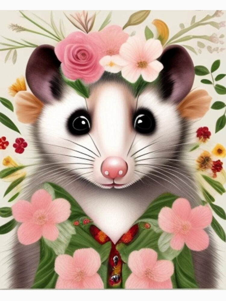 Little opossum floral by Roxburylane