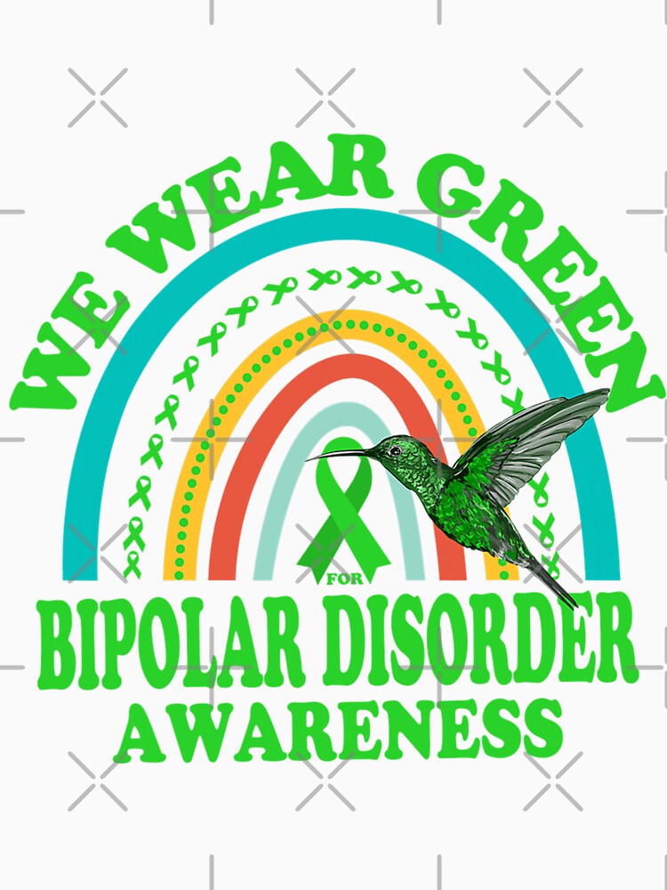 Hummingbird We Wear Green for Bipolar Disorder Mental Health by EdwardSamuels