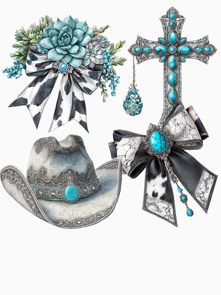 Christian Cowgirl Turquoise Cross Western Design by EnlivenDesigns