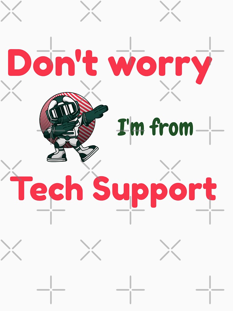 Do not worry I am from tech support -  yellow background - Cute Colorful Astronaut Dancing by IrinchiDE