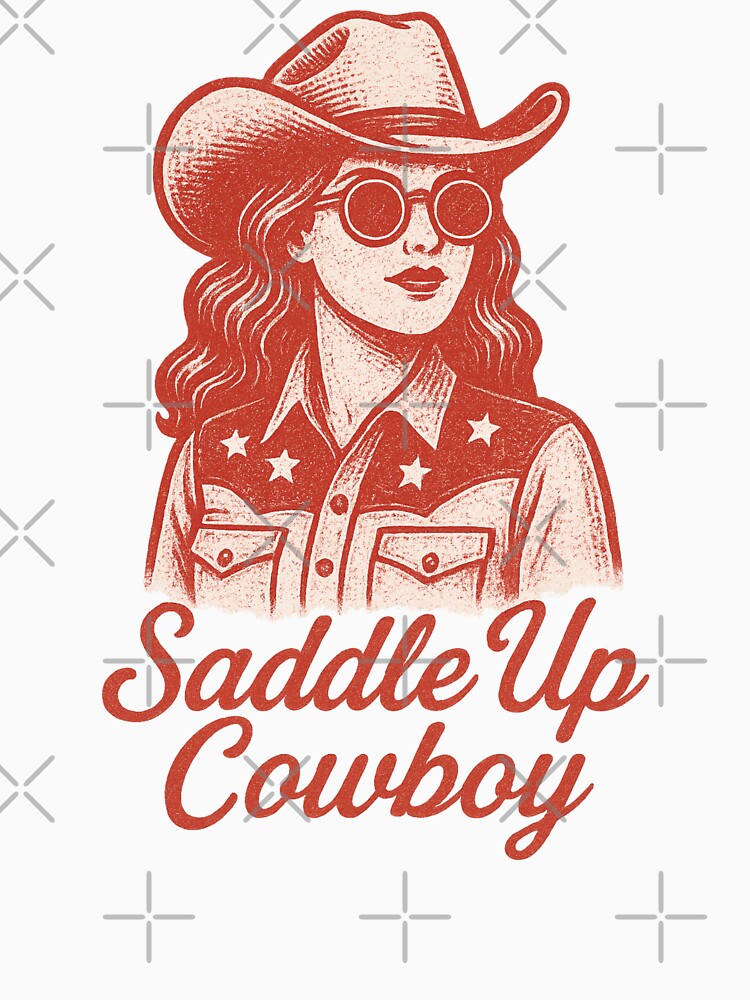 Saddle Up Cowboy Retro Western Cowgirl by Alex Songs
