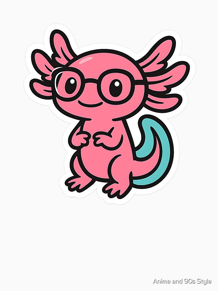 Nerdy Axolotl by Anime and 90s Style