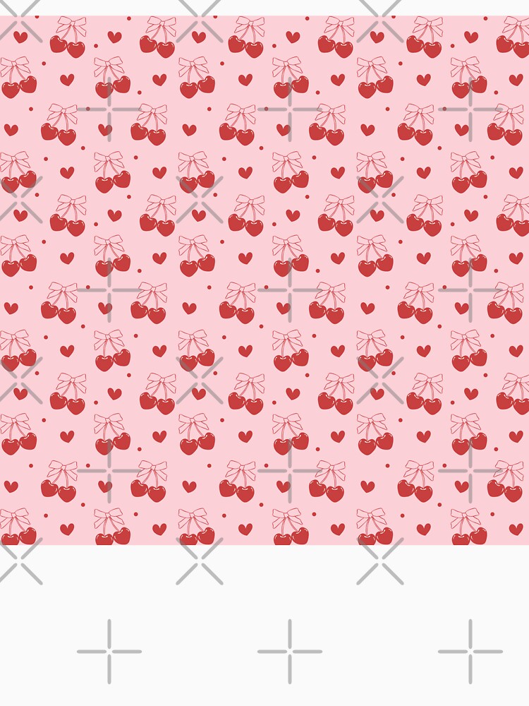 Kitsch Red Cherries & Hearts – Cute Retro Pattern by smeraldosecrets