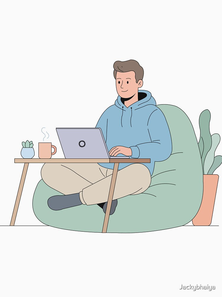 Work From Home Illustration by Illustrator Bhaiya