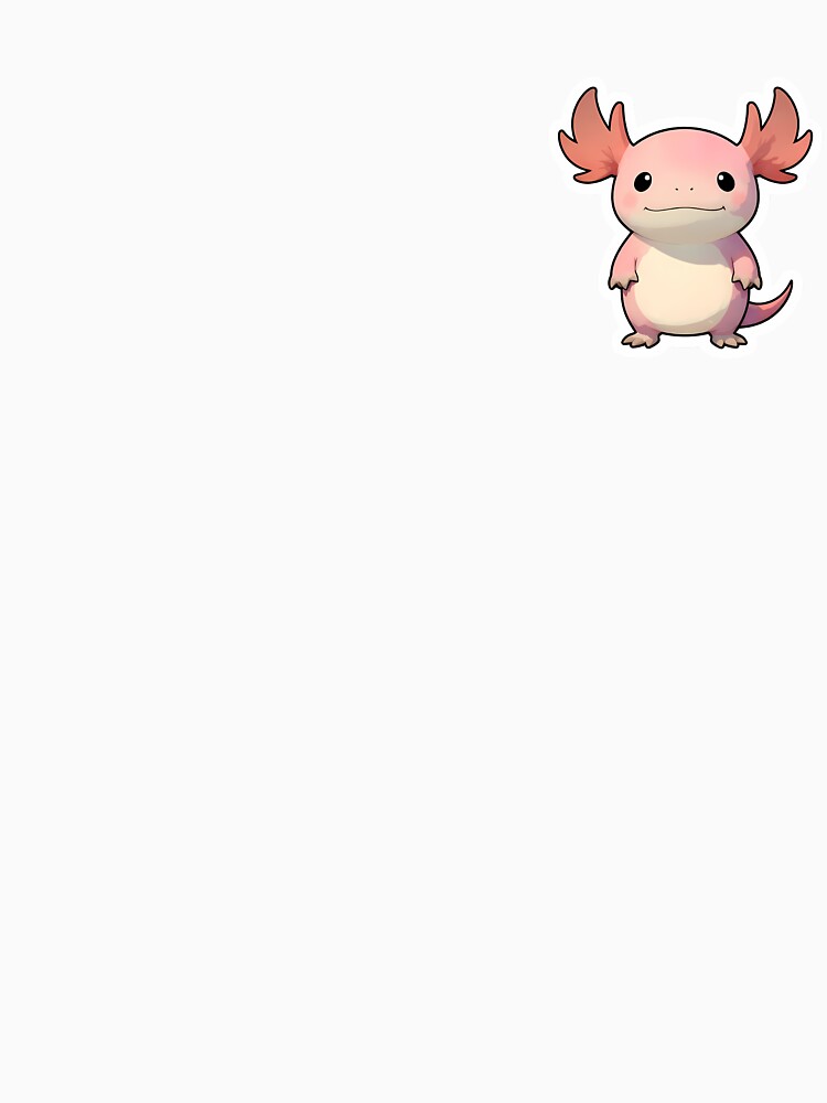 Cute Pink Axolotl Smiling | Kawaii Aquatic Animal Design by Lyrical Soul