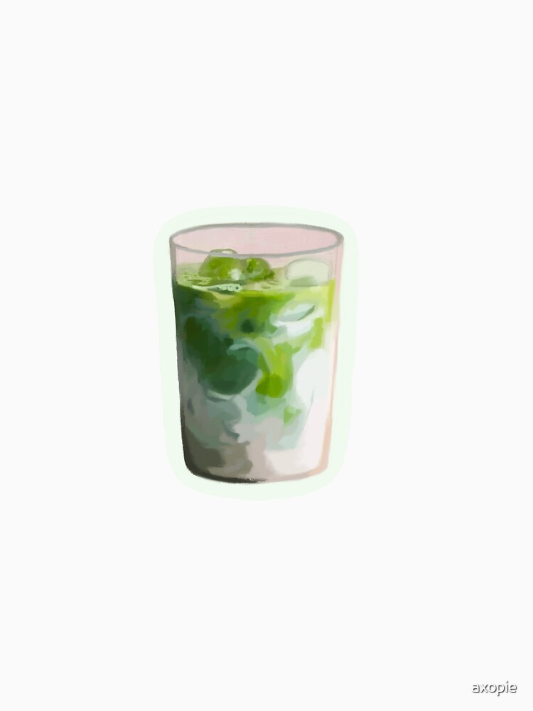 Matcha latte illustration by axopie