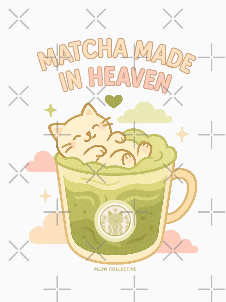 Matcha Made in Heaven – Relaxing Cat in Iced Matcha by MLynCollective