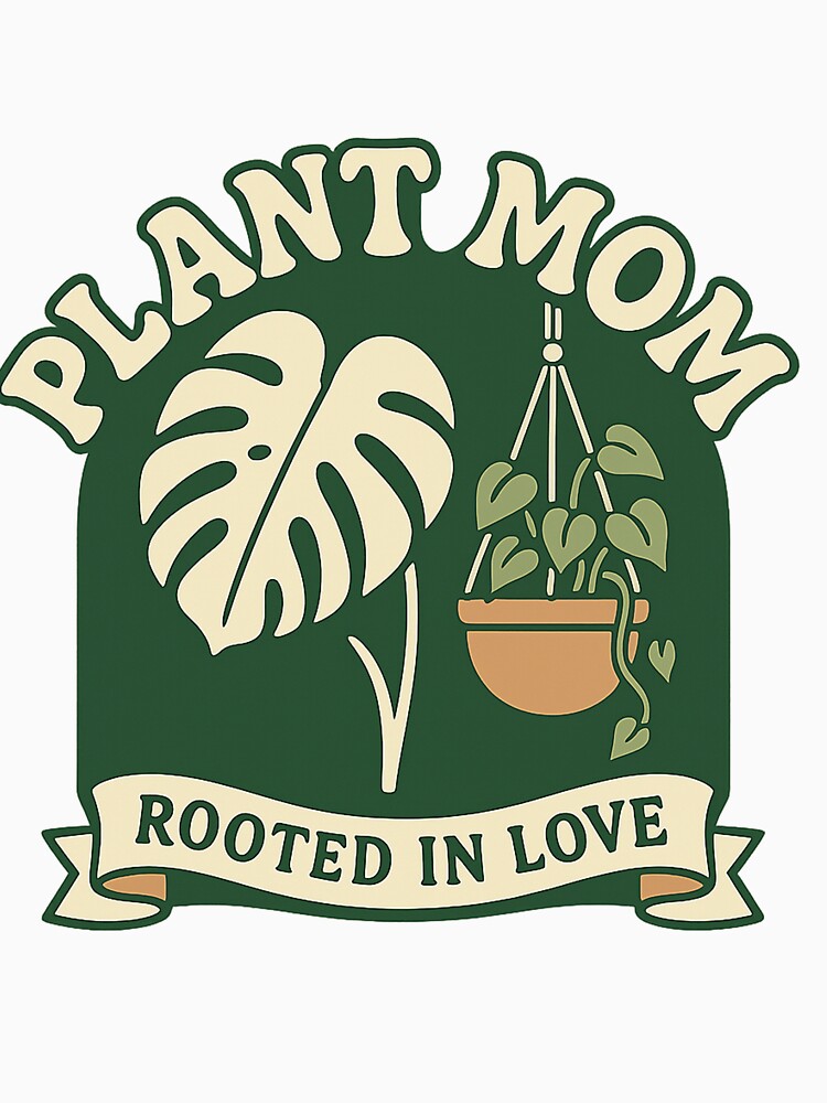 Plant Mom • Monstera & Fiddle Leaf • Succulent Lover • Funny Pot Humor • Houseplant Aesthetic Tee & Sticker by DavidMay