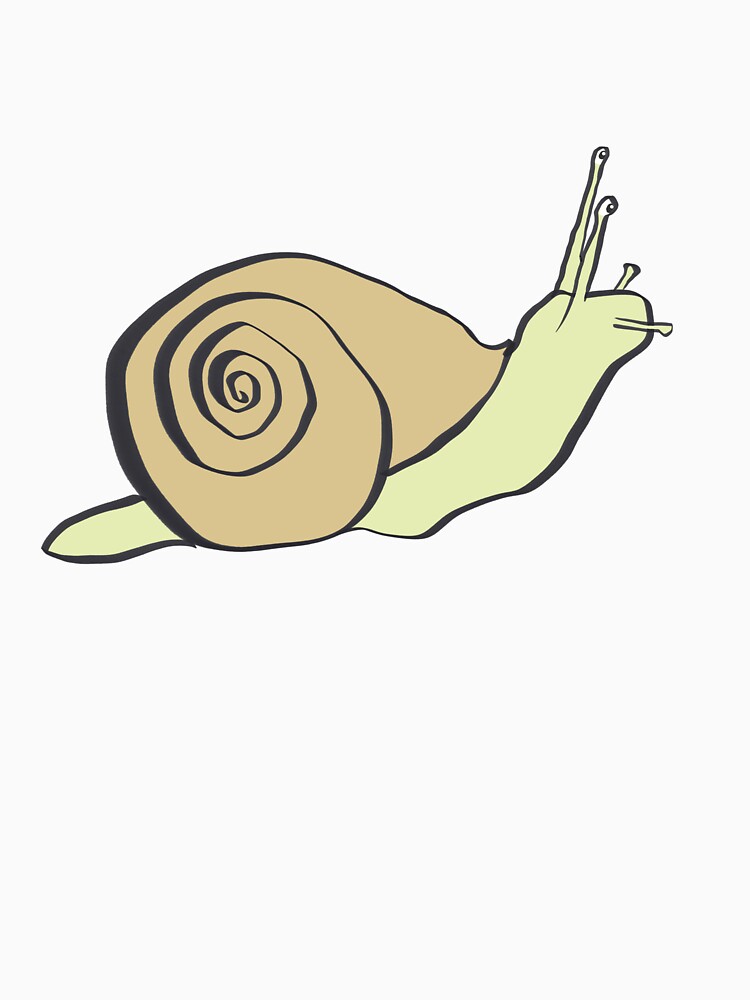 Minimalist Slow-Living Hand-Drawn Snail by NorthFieldsShop
