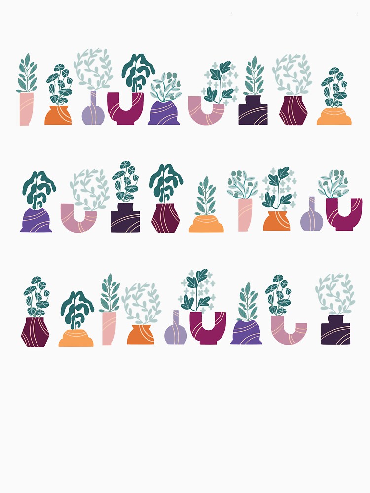 Mini Jungle – Leafy Vases Botanical Illustration by CraftedChapters