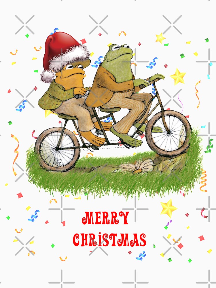 frog and toad on the bike - Merry Christmas by WhyNotStore