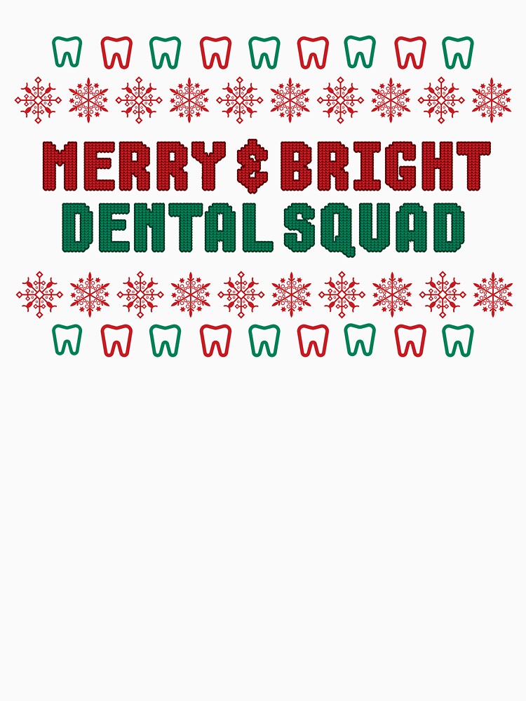 Merry & Bright  Dental Squad Ugly Christmas Sweater by EdytaGister