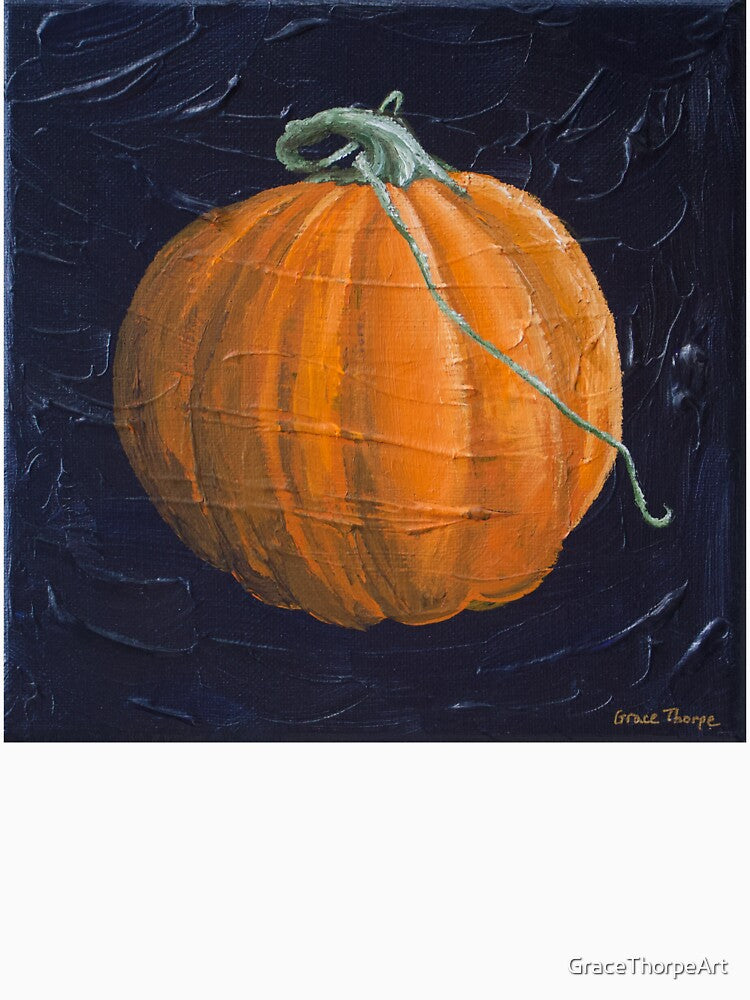 Whimsical Pumpkin Acrylic Painting by GraceThorpeArt