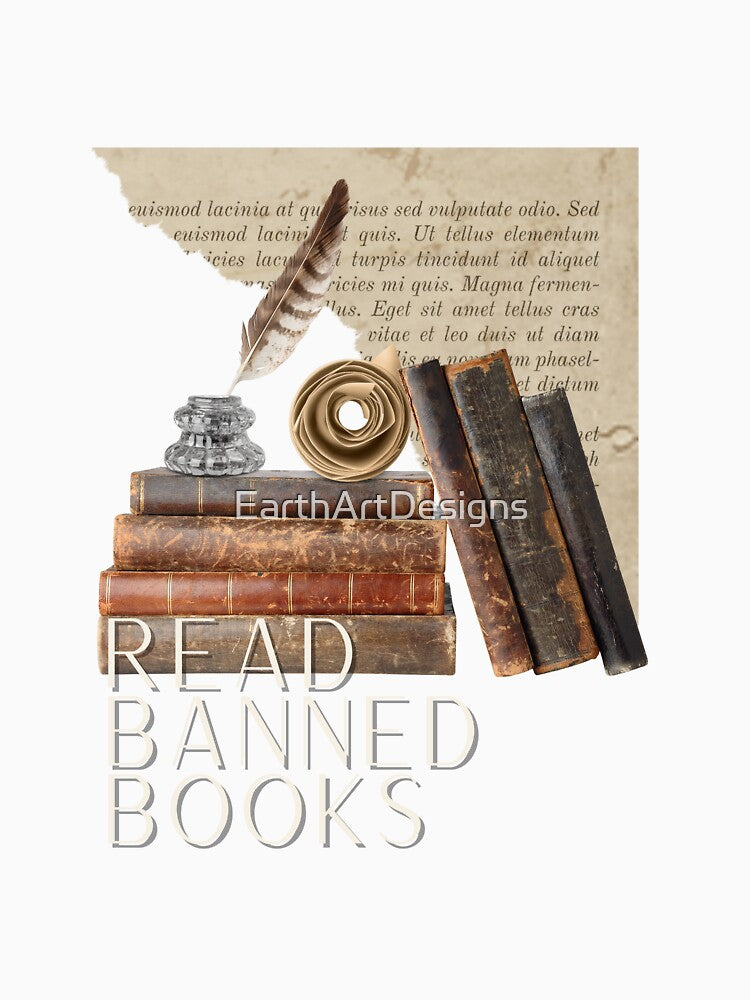 Read Banned Books Antique Style Design by EarthArtDesigns
