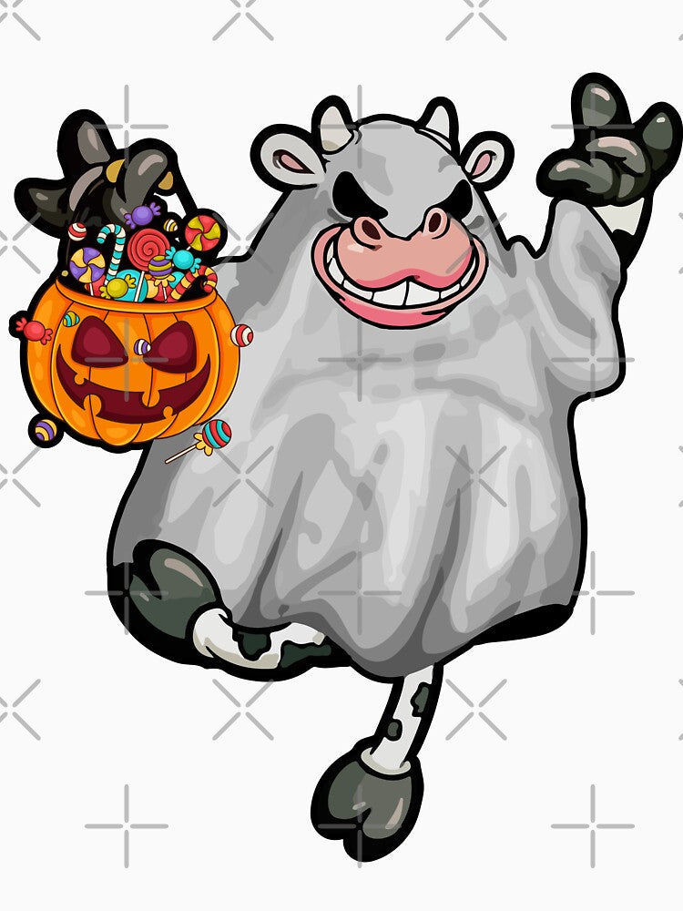 Funny Ghost Cow Halloween Costume by reginaturner