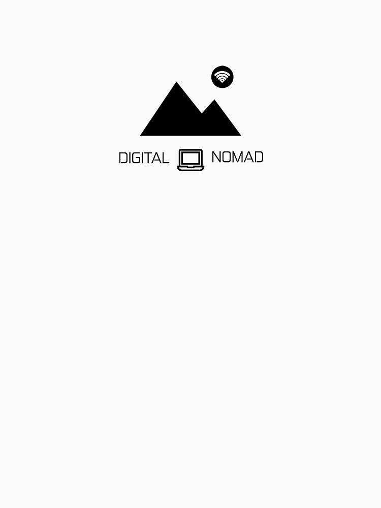 Digital Nomad: Mountain and Laptop Design by ChriseryMerch
