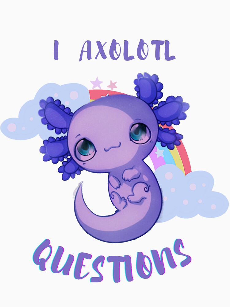 CUTE kawaii I AXOLTL QUESTIONS WITH RAINBOWS & CLOUDS by Dryyfryy