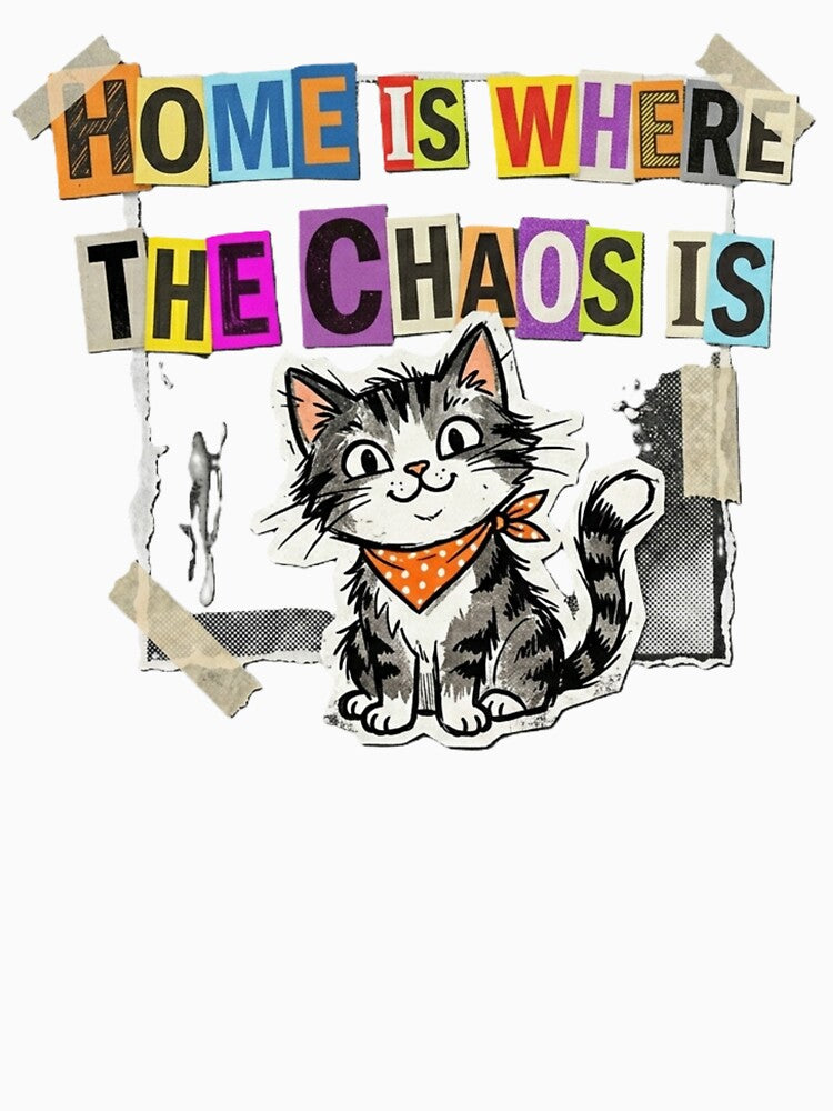 Funny Ransom Note Cat Tee by Future Fashion 07