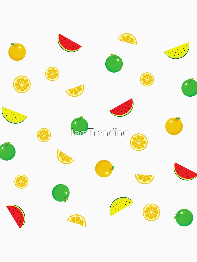 1980s Yellow Green Citrus Lemon Watermelon Summer Fruit by IamTrending