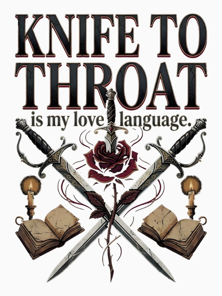 Knife to Throat Is My Love Language | Enemies To Lovers Bookish Aesthetic by auxincaftan0o