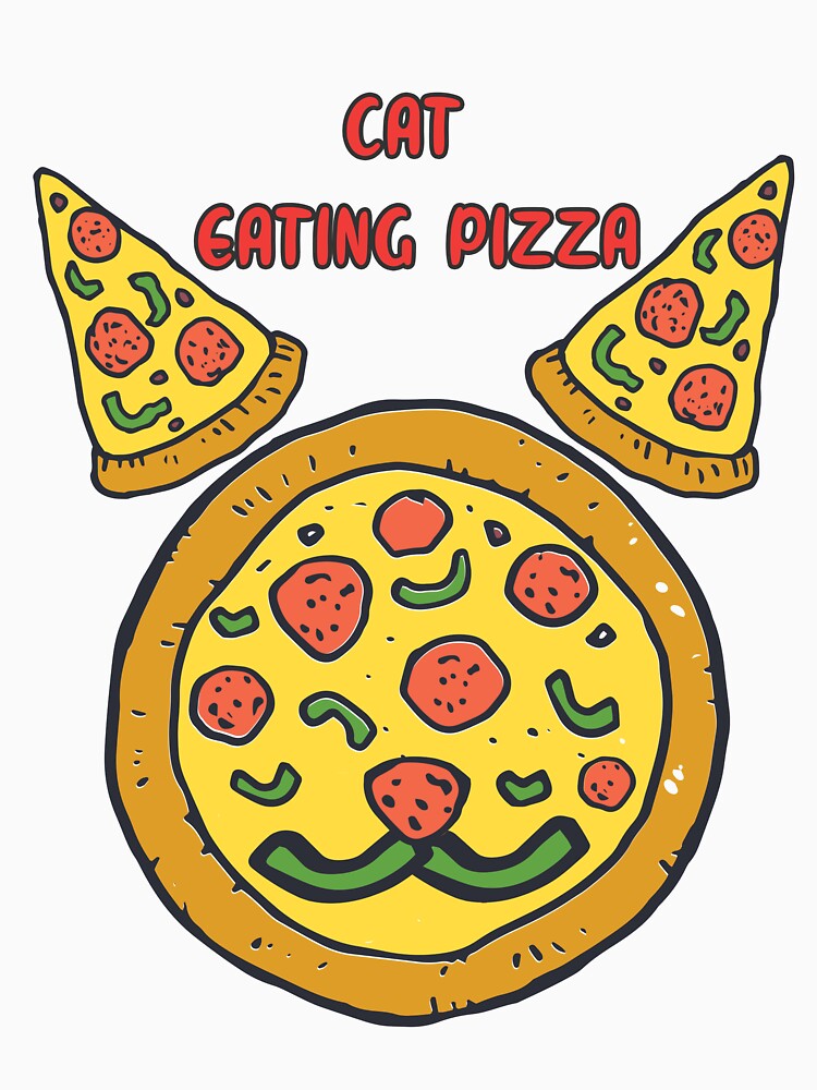 cat eating pizza by artMechbal
