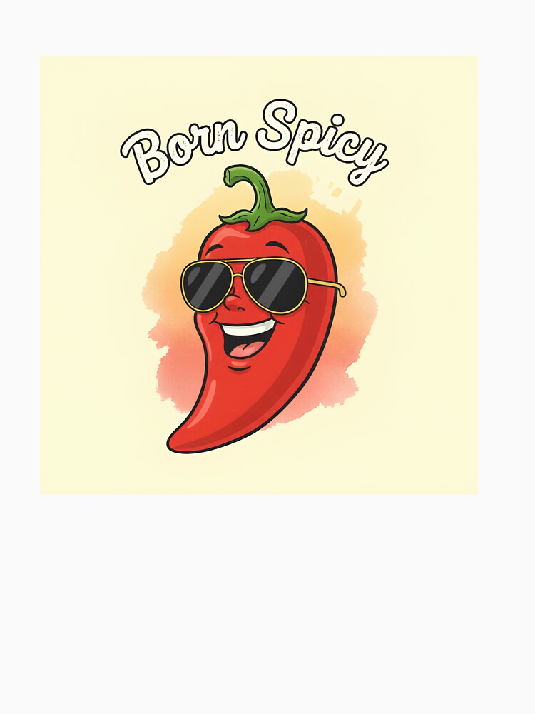 Born Spicy - Cool cartoon Chili pepper by mayatA-rt