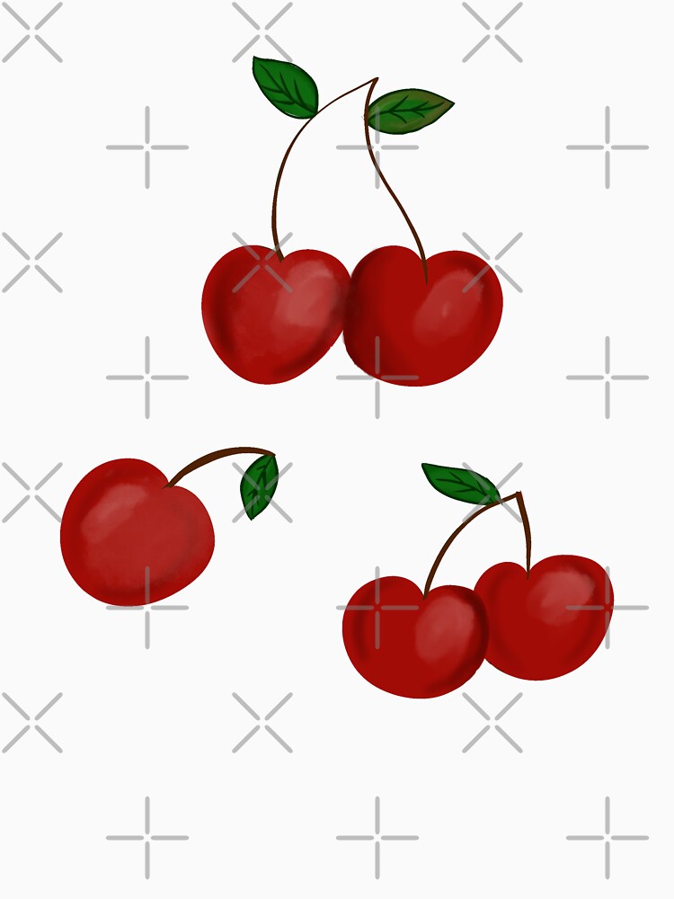 Retro Cherry Pattern Cute Fruit Aesthetic Design by SpinklyCreations