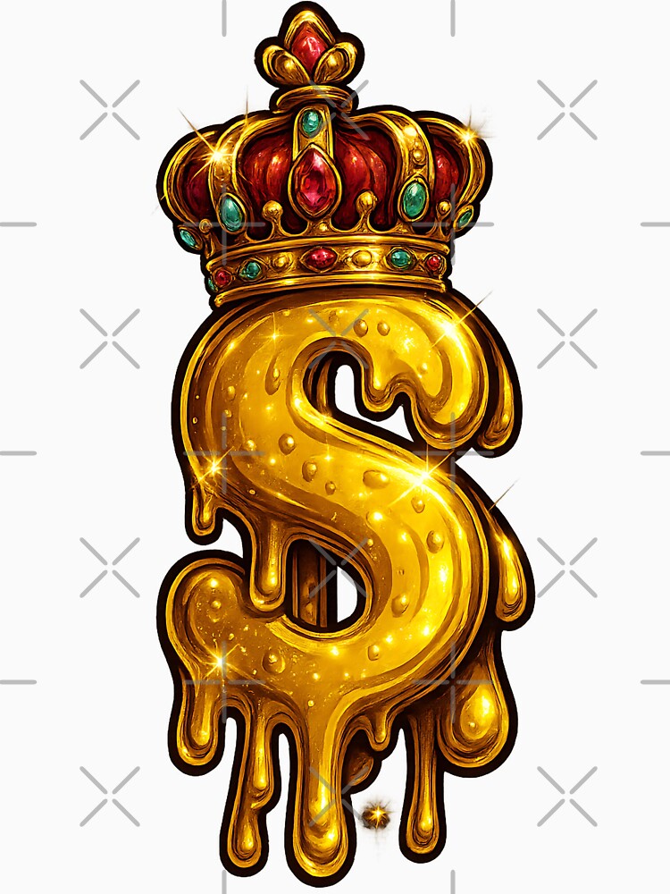 Golden Dollar Dripping Crown by Zuriel Hargrove
