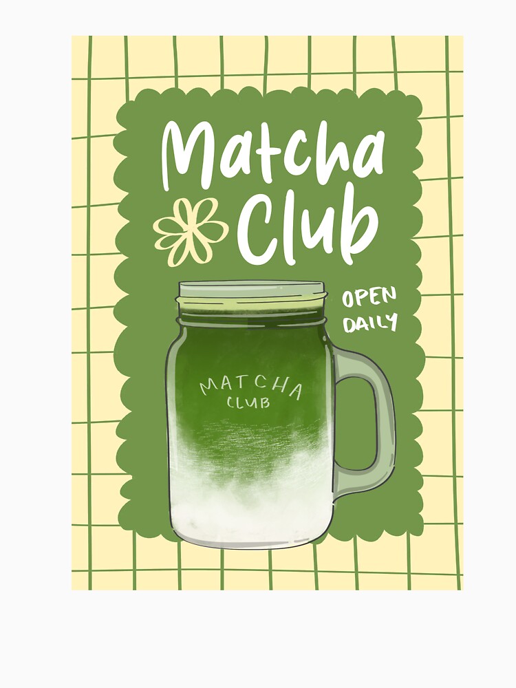 Matcha Club Girlie Clipart Sticker Print by NixDigitalStudio