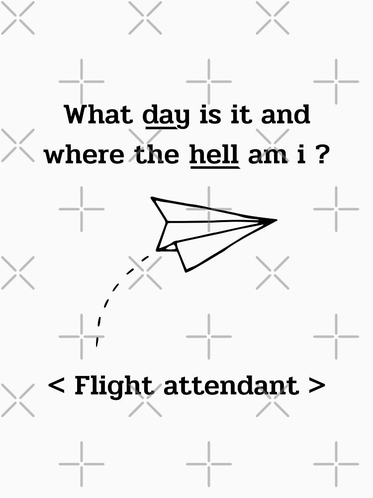 What day is it and where the hell am i? <flight attendant> by ReichBourne