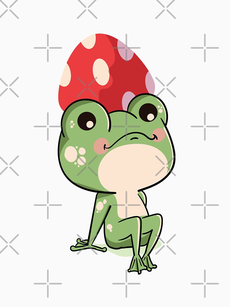 Frog with Mushroom Hat Cute by Rima-Store-19