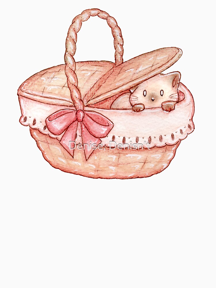 Cat in a picnic basket by Denise, Denisn't
