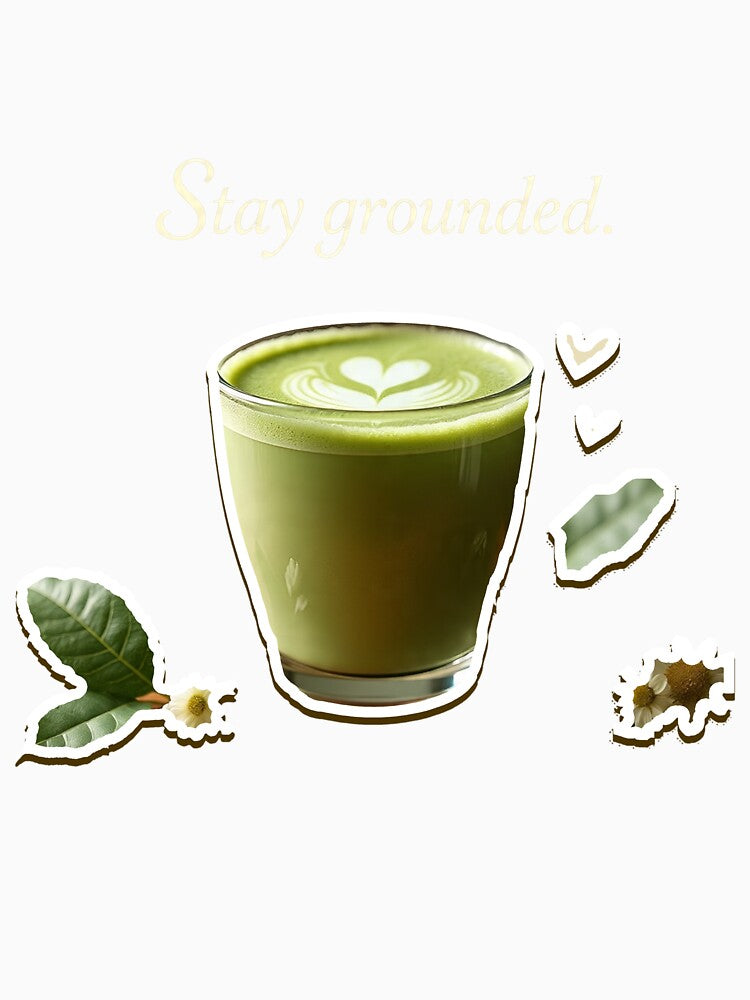 Stay Grounded – Earthy Green Matcha Latte Aesthetic by 001Haiba
