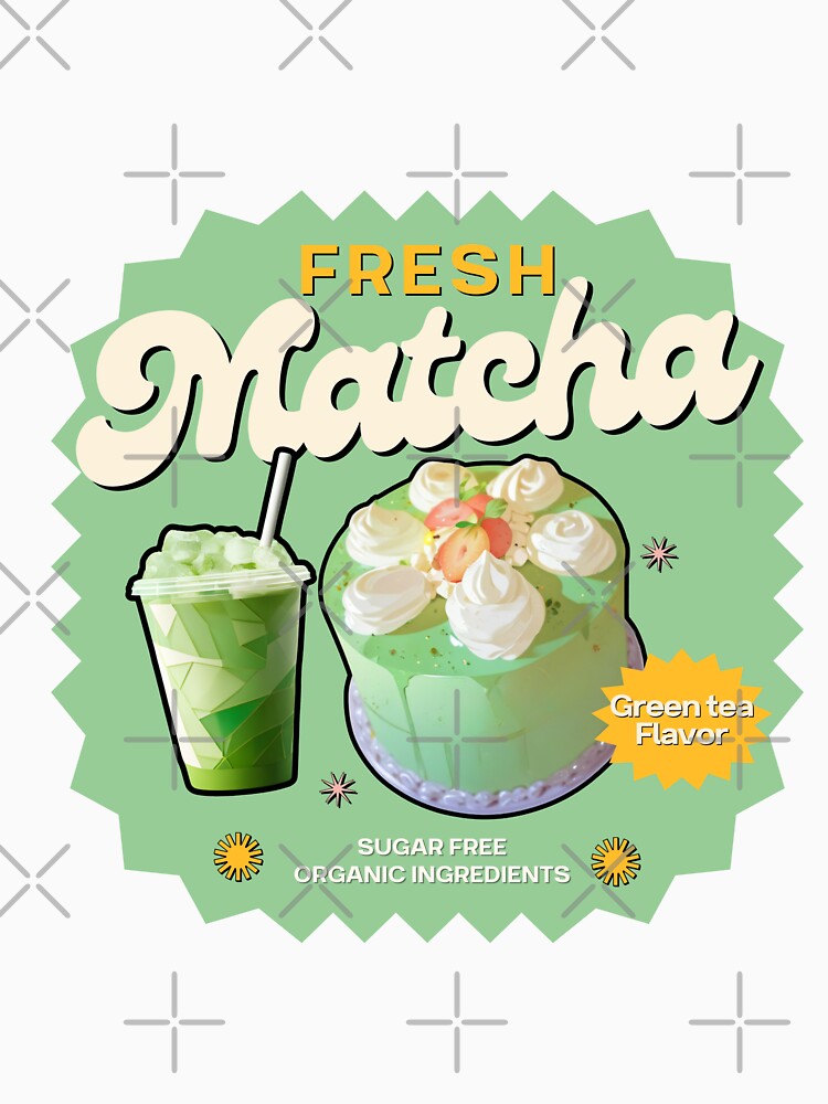 Fresh Matcha Dessert – Cute Aesthetic Drink and Cake Design by MuseAI