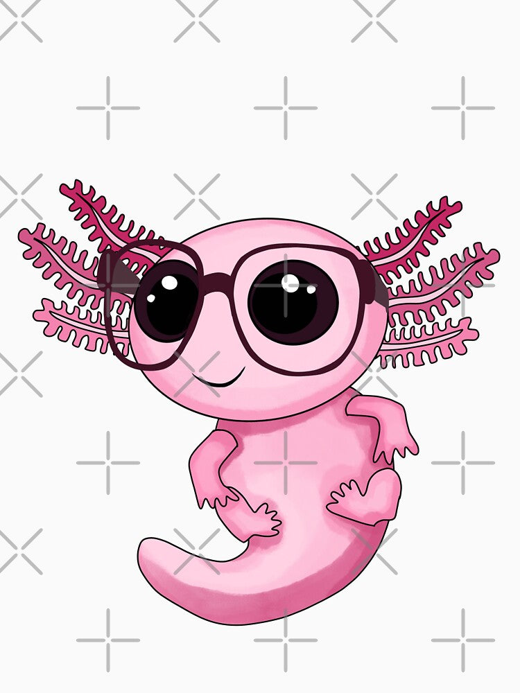 Nerdy Axolotl (Pink) by VivianRosalee