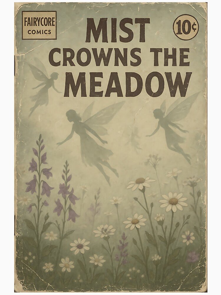 Ethereal Fairycore Art: Mist crowns the meadow by bapupa