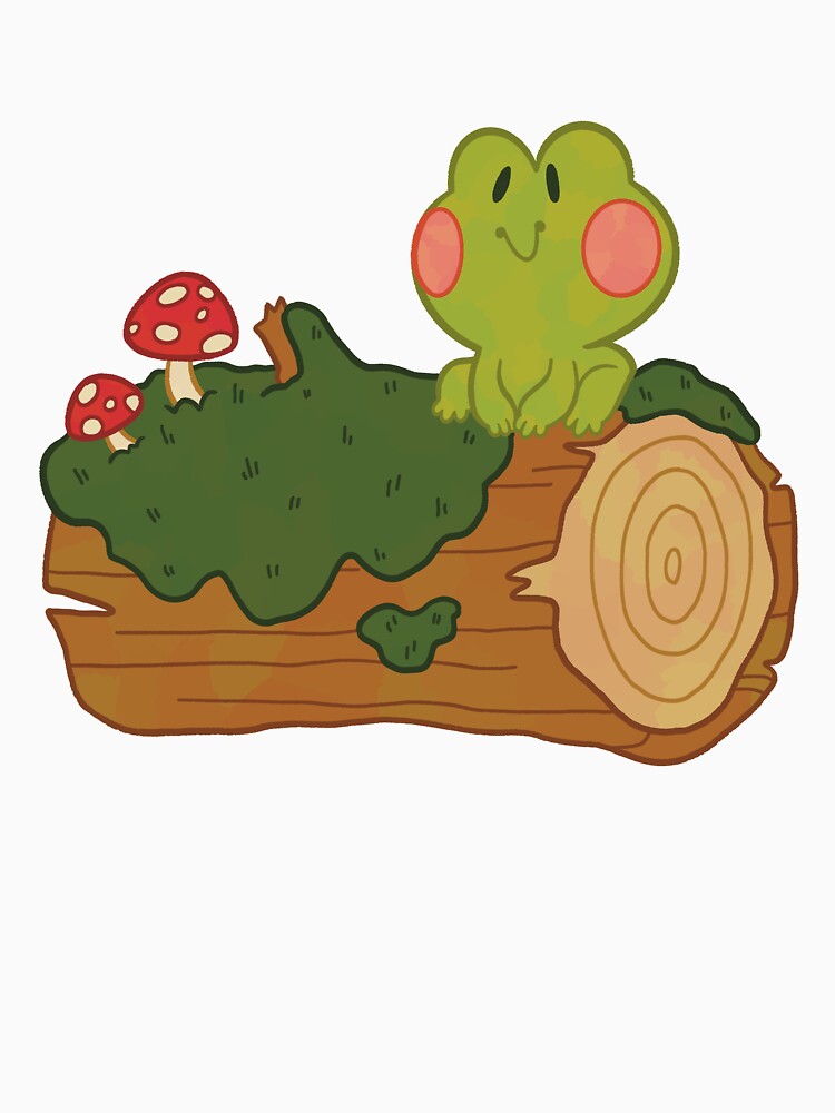 Frog on a mossy log by Bronwyn Coleman