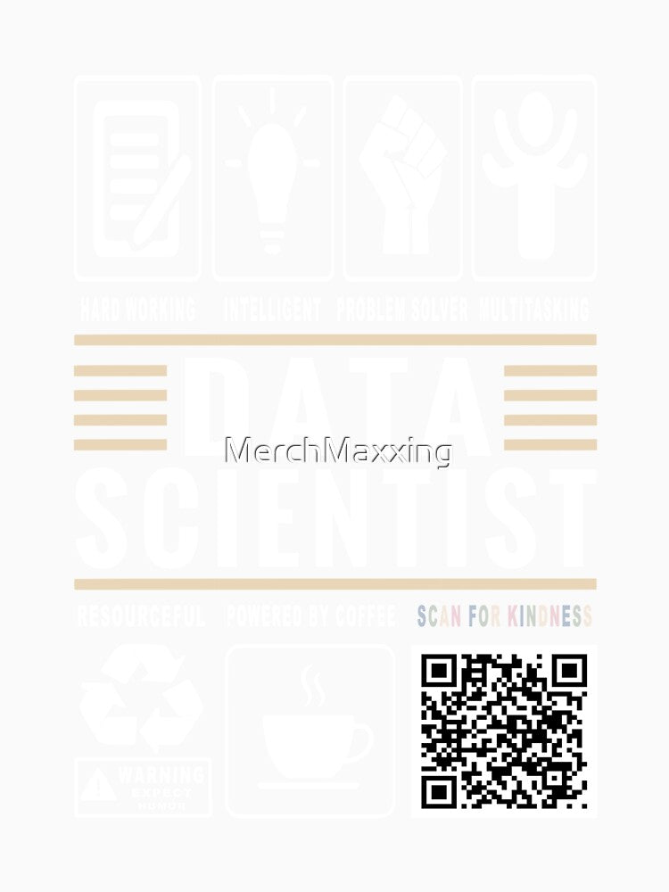 Funny Data Scientist Job Description Icons QR Code by MerchMaxxing