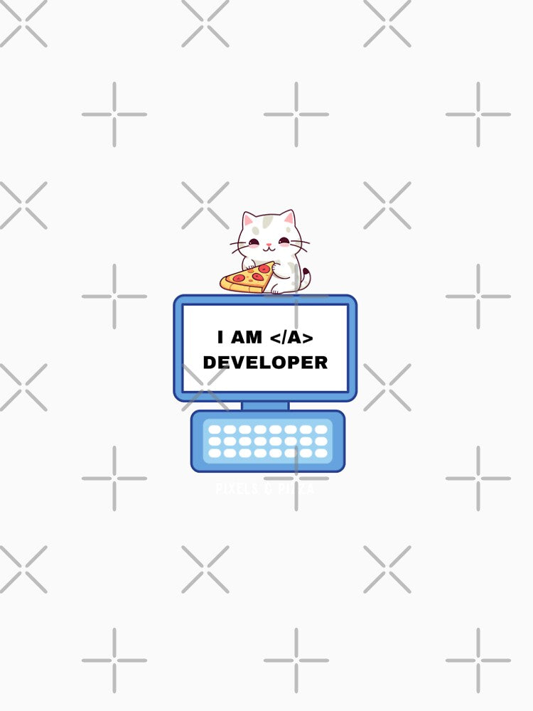 Coder humour Designer life - Pixels and Pizza by GiftMonkey